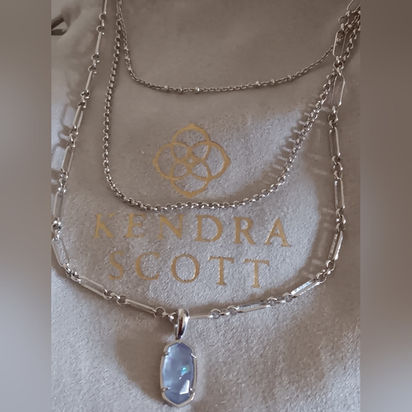 New KS Elisa Triple-Strand Layered Necklace in Iridescent Lilac Illusion - Picture 2 of 14